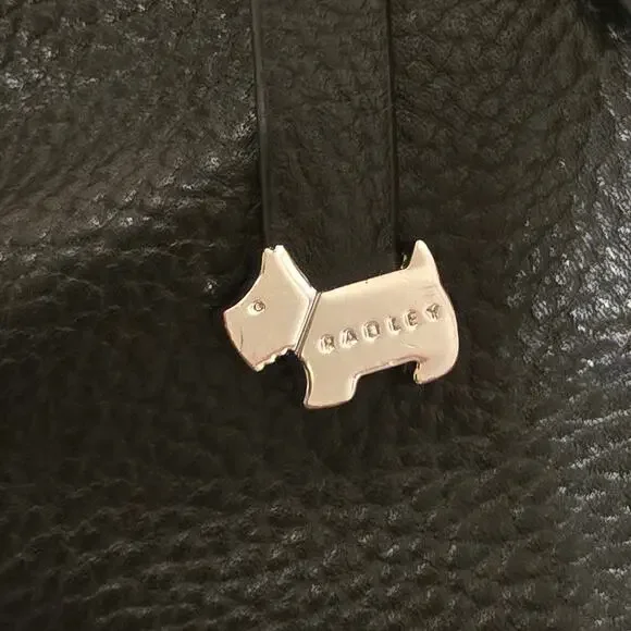 Radley London Wilton Way Black Pebble Leather Crossbody Bag Scottie Dog - Picture 9 of 15